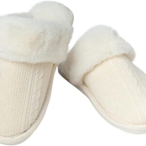 Women's Slippers Soft Plush Winter Warm House Shoes Slip on Fluffy Fur Slippers