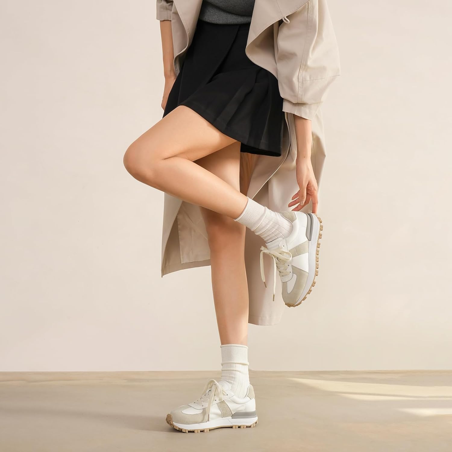 Chunky Platform Sneakers Retro Casual Walking Shoes - Image 2