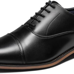 Men’s Soft Cap-Toe Lace-Up Formal Dress Shoes – Classic Business Style