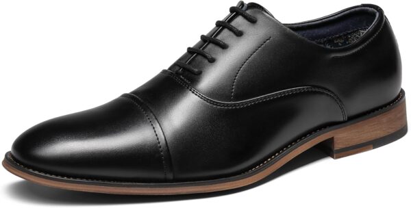 Men’s Soft Cap-Toe Lace-Up Formal Dress Shoes – Classic Business Style