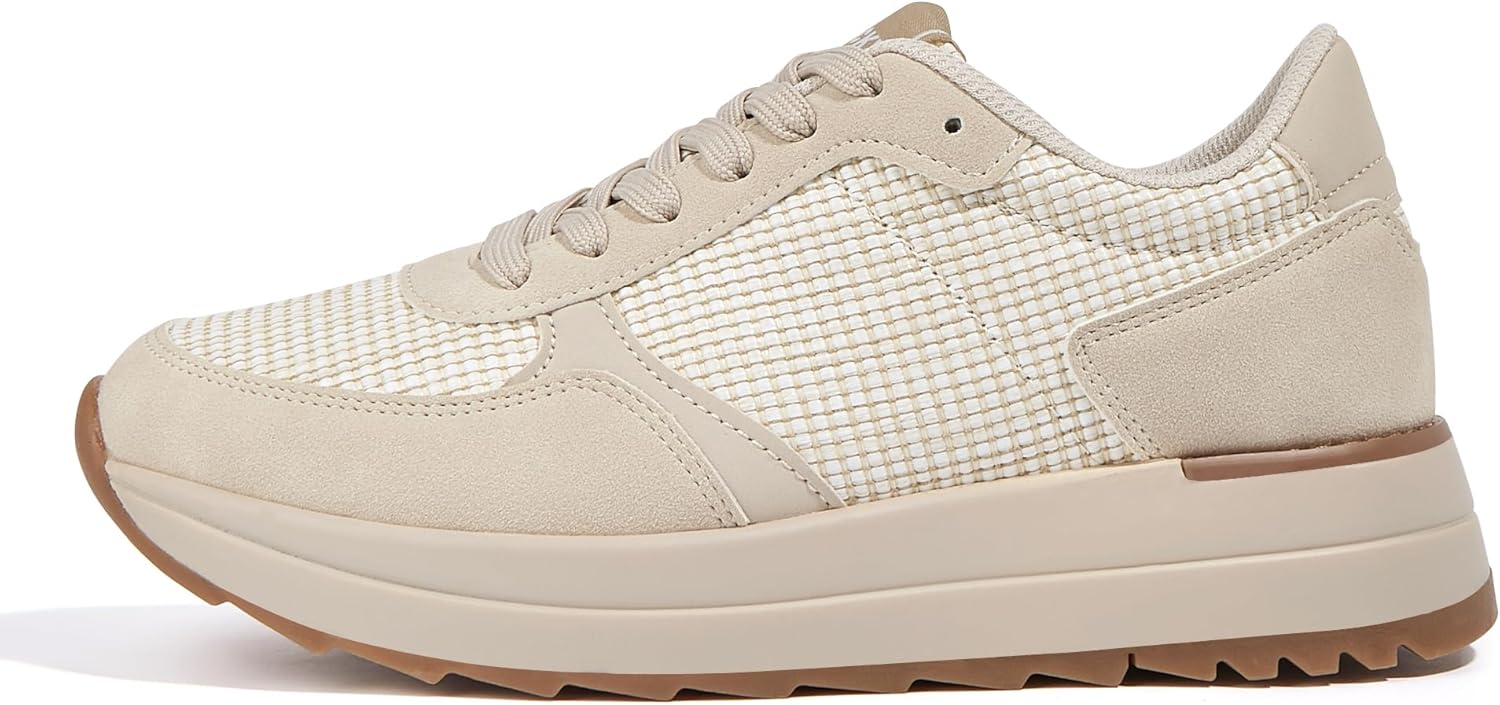 Retro Platform Sneakers Colorblock Casual Walking Shoes