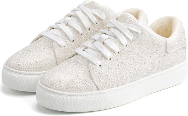 Sparkle Platform Sneakers Rhinestone Casual Party Shoes