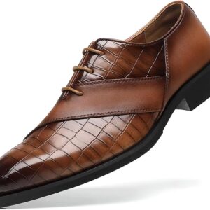 Men’s Formal Oxford Shoes – Business Casual Leather Lace-Up Design
