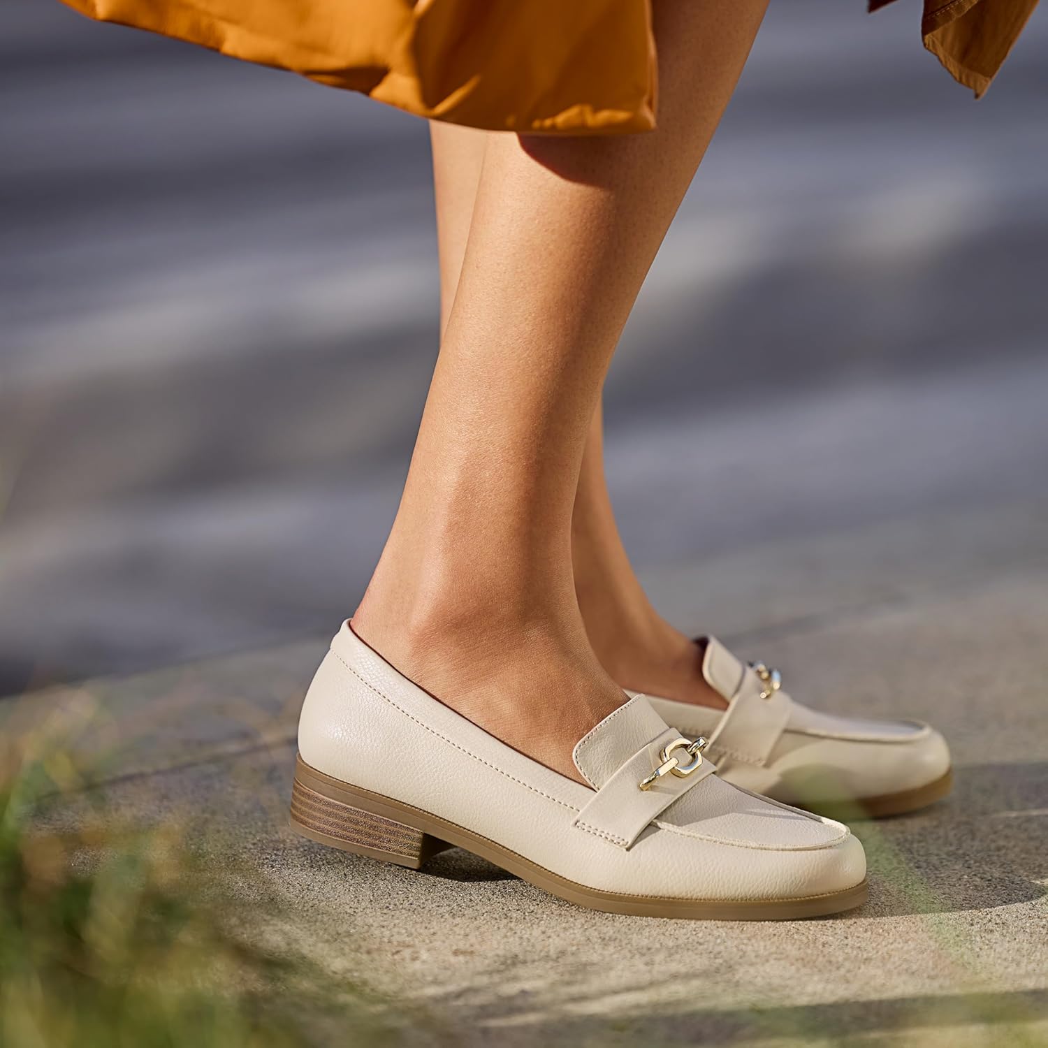 Women’s Perforated Breathable Penny Loafers – Lightweight Dress Flats - Image 2