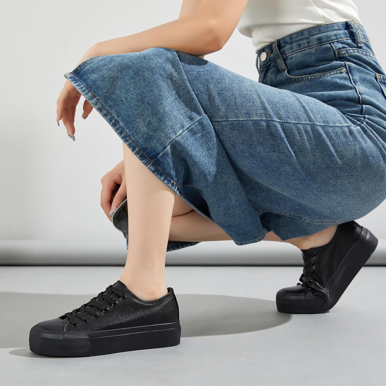 Fashion Platform Sneakers Thick Sole Casual Street Style Shoes - Image 2