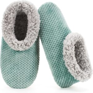 Slippers for Women Indoor Soft Sole Fuzzy Sherpa Lined Non Slip House Slippers Cozy Warm